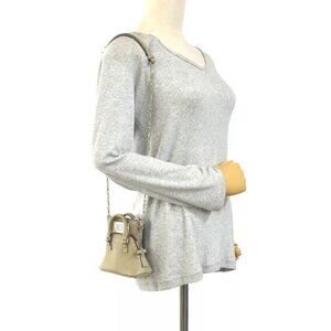 Auth Maison Margiela 5AC Baby Shoulder Bag Mini Crossbody Bag Beige authentic